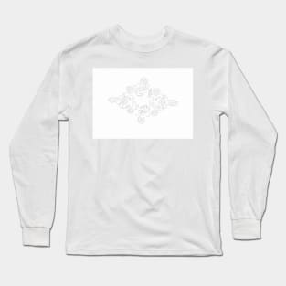 Canal flowers black &amp; white sketch Long Sleeve T-Shirt